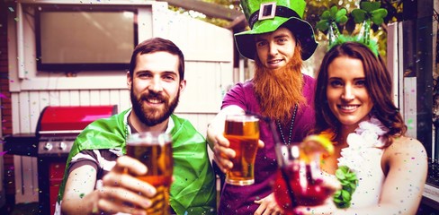 Composite image of flying colours 3d