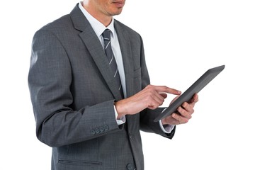 Businessman using digital tablet