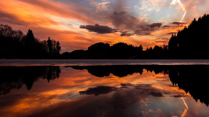 Sunset reflection