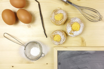 cream puffs with pastry cream