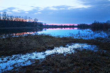 Dlooded plains in Hungary