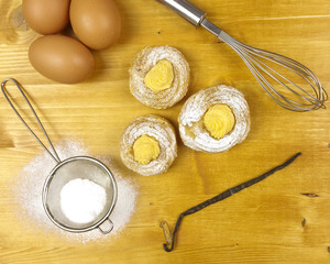 cream puffs with pastry cream