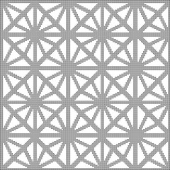 Halftone round black seamless background star octagon check cross flower