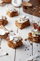 square coconut pie piecies