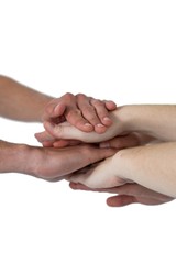 People forming hands stack