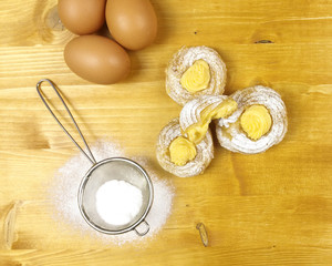 cream puffs with pastry cream