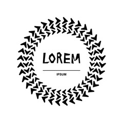 Round Frame Made of Simple Geometric Shapes