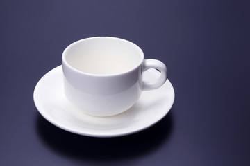 empty white Cup with saucer for coffee
