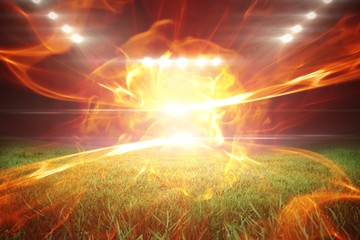 Image composite de boule de feu 3d