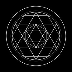 sacred geometry david star symbol illustration - 141394203
