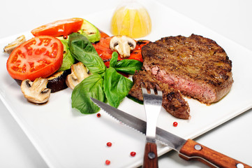 Summer salad, sweet pepper, paprika, tomatoes, mussels, crab sticks, avocado, basil, wasabi, olive oil, homemade salad, salad on the window, cheese, pita bread, olives, cucumber, meat
