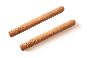 Cigar without label over white