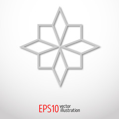 paper 3d design. Sacral geometry Mystery shape.Abstract art design.