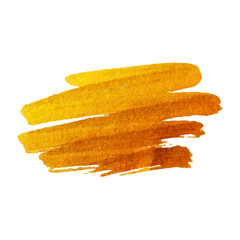Golden Brush stroke. Vector golden splash.