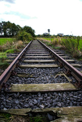Obraz premium Bahngleis am Ende