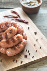 Grilled sausages