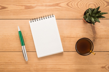  Office table with cup of coffee 