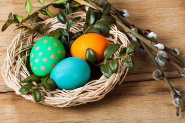 Colorful easter eggs