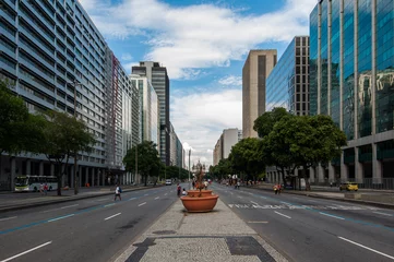 Fotobehang President Vargas Avenue in Rio de Janeiro © Donatas Dabravolskas