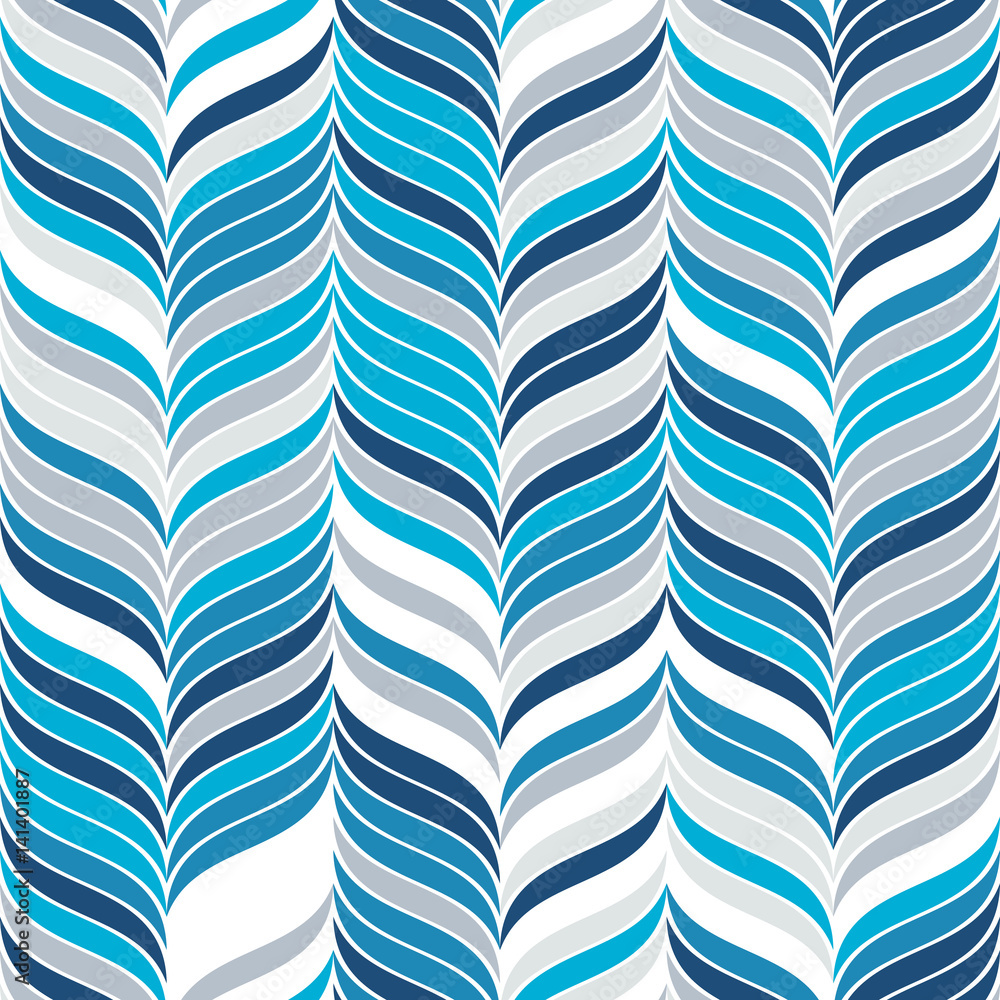 Poster abstract seamless pattern with set of wavy elements.