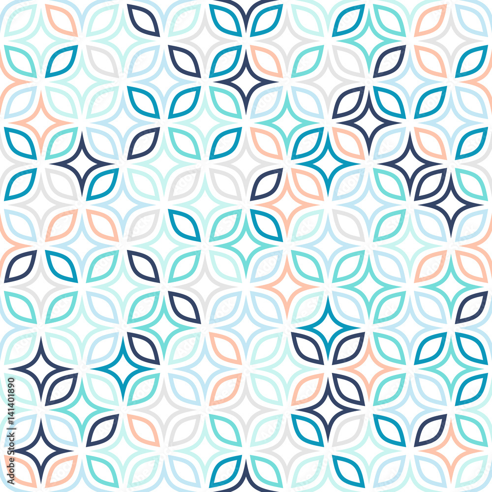 Poster abstract seamless pattern with lots of geometric elements.