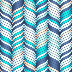 Abstract seamless pattern with set of wavy elements.