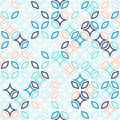 Abstract seamless pattern with lots of geometric elements.