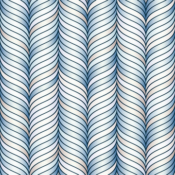 Abstract seamless pattern with set of wavy elements.