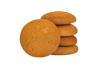 Oatmeal cookies, honey oatmeal cookies, handmade cookies, cookies isolated on white background