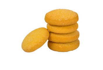 corn cookies, honey corn cookies, handmade cookies, cookies isolated on white background