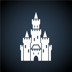white castle symbol icon on dark background