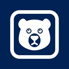 Bear head mascot icon - Illustration