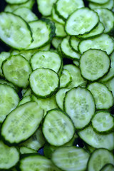 Background with the image of cucumber