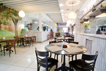 Fototapeta na wymiar Interior of a restaurant
