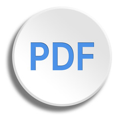 Blue PDF in round white button with shadow