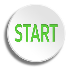 Green start in round white button with shadow