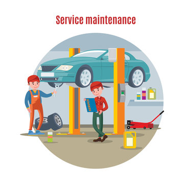 Car Maintenance Service Concept
