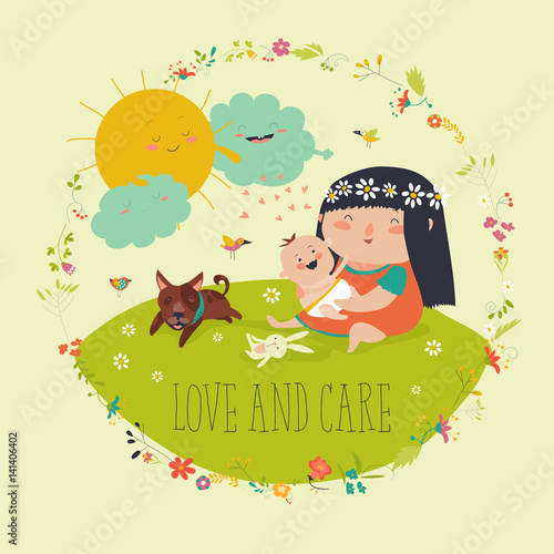Download "Beautiful young mother hugging little toddler" Stock ...