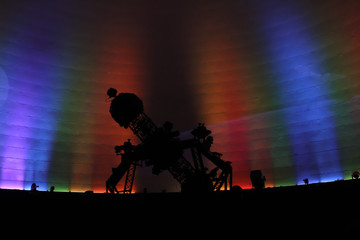 Projector in the planetarium - obrazy, fototapety, plakaty