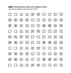 Messaging mini line, illustrations, icons