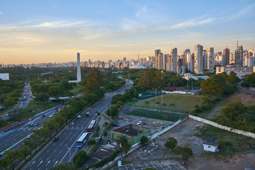 Naklejka na ściany i meble Ibirapuera Park, Sao Paulo city, Brazil.