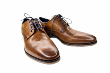 Pair of elegant men's leather shoes