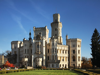 Hluboka Castle in Hluboka nad Vltavou. Czech Republic