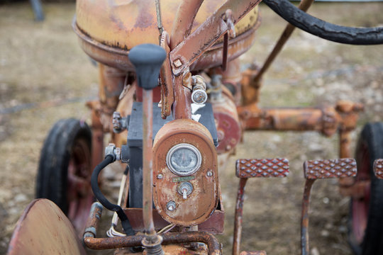 Old rustic tractor.