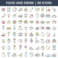 Food and Drink Flat Icons