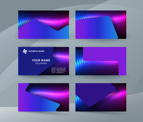Business card background blue magenta neon effect01