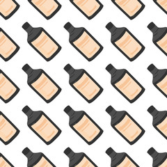 Seamless pattern of bitter bottle on white background isolation