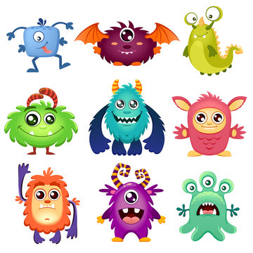 Cute cartoon monsters