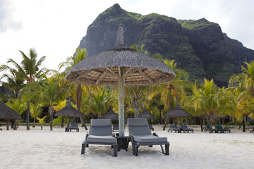 Luxurious five stars holiday resort on tropical paradise island, Le Morne Brabant peninsula, Mauritius