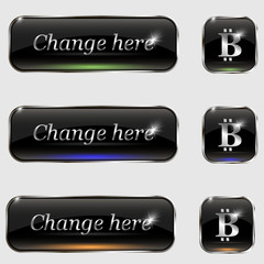 The vector set of buttons.